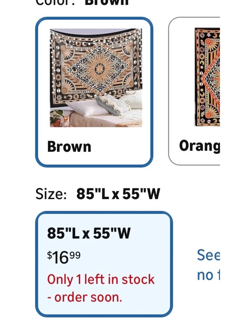 Brown Celestial Tapestry Wall Hanging - Boho Home Decor